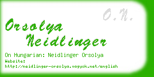 orsolya neidlinger business card